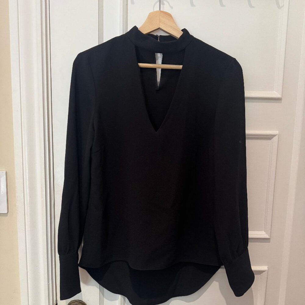 Zara Woman Choker V Neck Blouse S
